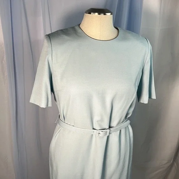 Diane Robert’s vintage light blue short sleeve shirt dress 12 H - Picture 2 of 9